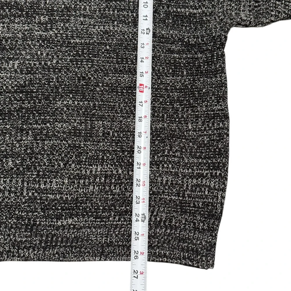 Vintage‎ 90s Knit White/Gray/Black Crewneck Pullover Sweater Men's Large